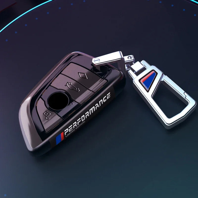 BMW Remote Key Fob Cover for Series 3/5/7, X1-X6: Metallic Hard Shell Protector