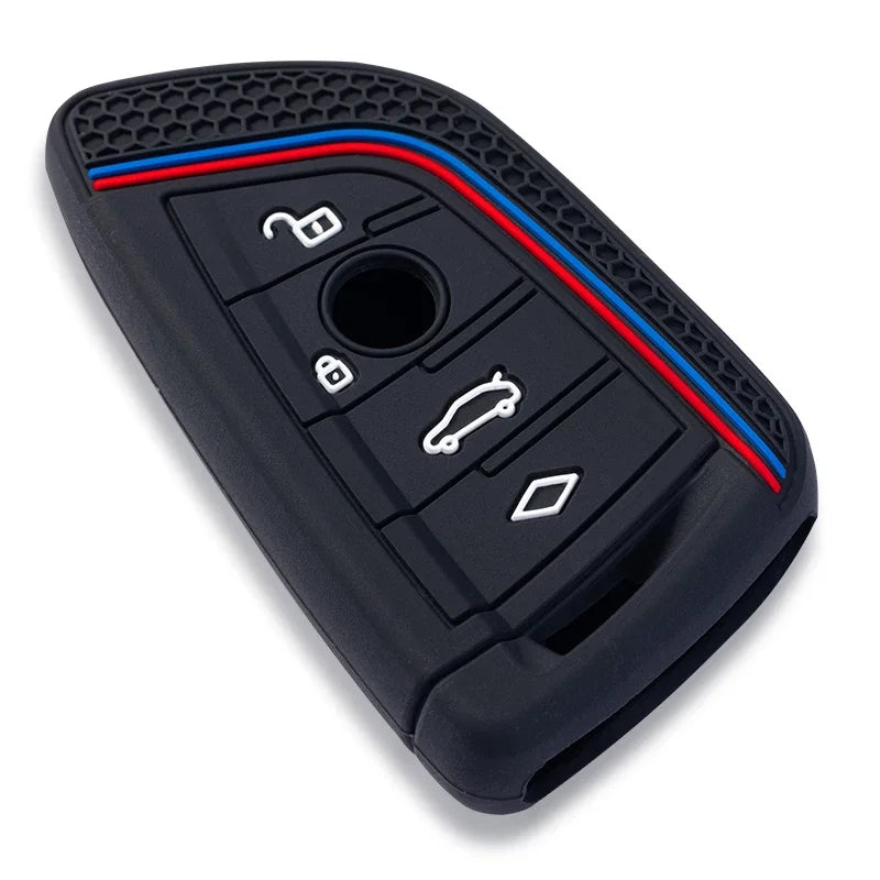 BMW Remote Key Fob Cover for Series 3/5/7, X1-X6: Non-Slip Silicone Protector