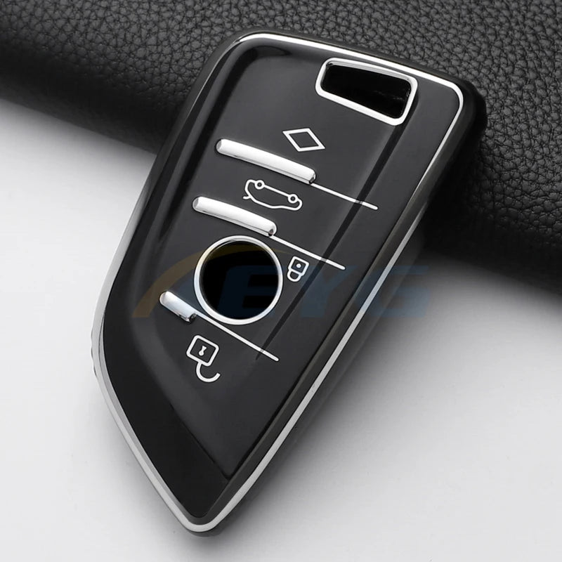 BMW Remote Key Fob Cover for Series 3/5/7, X1-X6: Flexible TPU Protection Case