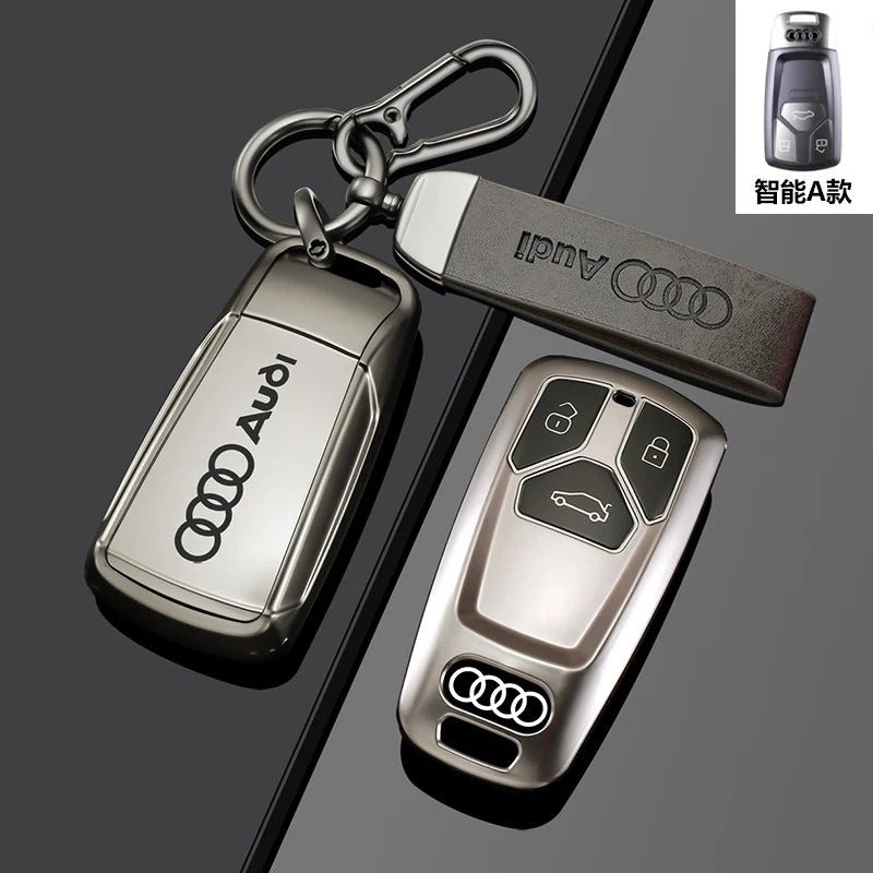 TPU Carbon Style Car Key Case Cover Fob Keychain for Audi A4 B9 A5 A6 8S 8W Q5 Q7 4M S4 S5 S7 TT TTS TFSI RS Protector Shell Fob