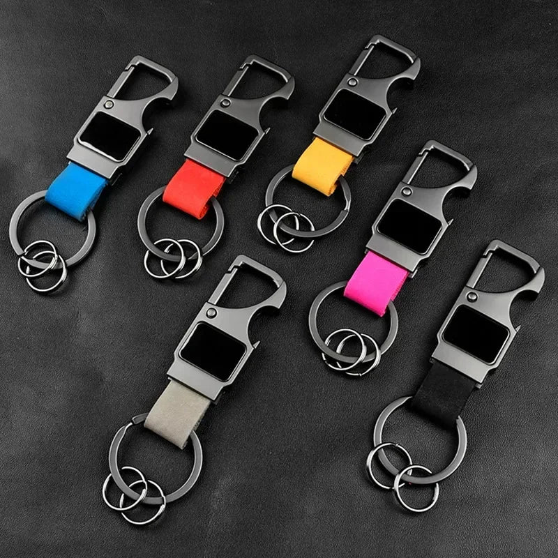 Cowhide Bottle Keychain