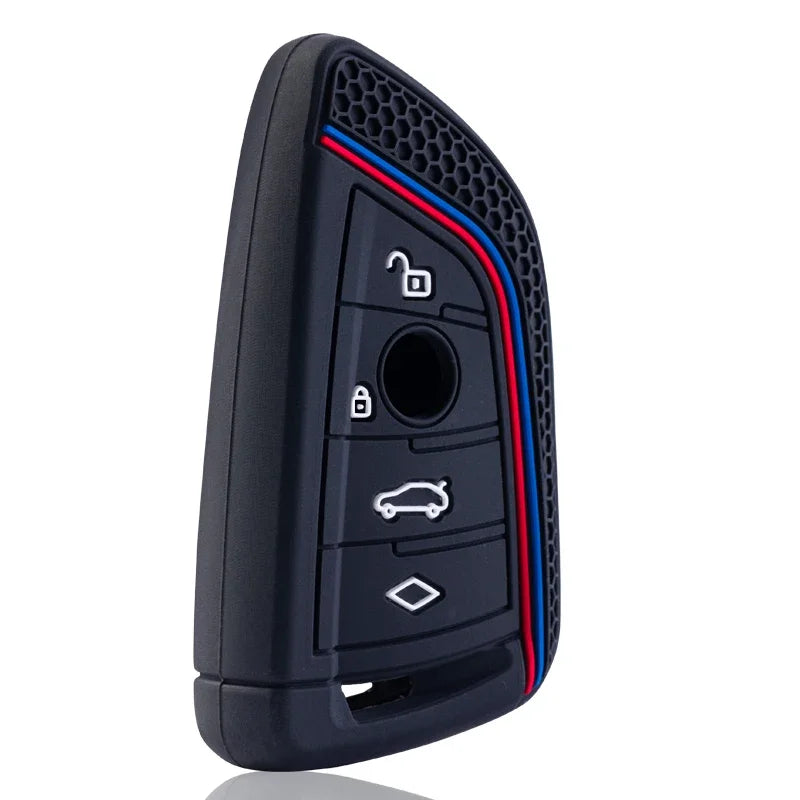 BMW Remote Key Fob Cover for Series 3/5/7, X1-X6: Non-Slip Silicone Protector