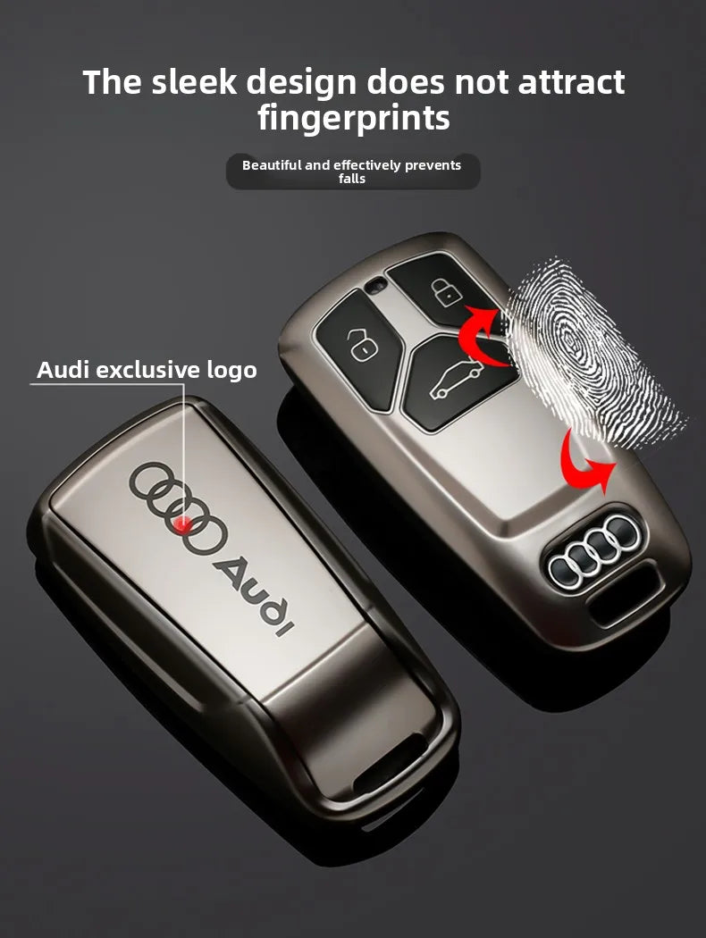 TPU Carbon Style Car Key Case Cover Fob Keychain for Audi A4 B9 A5 A6 8S 8W Q5 Q7 4M S4 S5 S7 TT TTS TFSI RS Protector Shell Fob