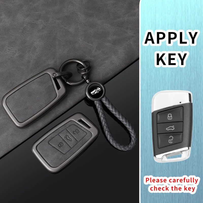 Zinc Alloy Car Key Case Cover Shell for VW Volkswagen Magotan GTE Passat B6 B7 B8 CC Skoda Fabia Superb Kodiaq A7 Accessory