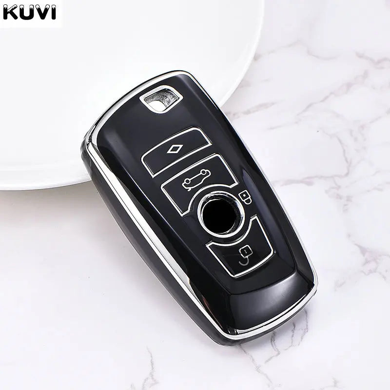 BMW Remote Key Fob Cover for Series 1-7, X1-X5, M3/M4: Flexible TPU Shell