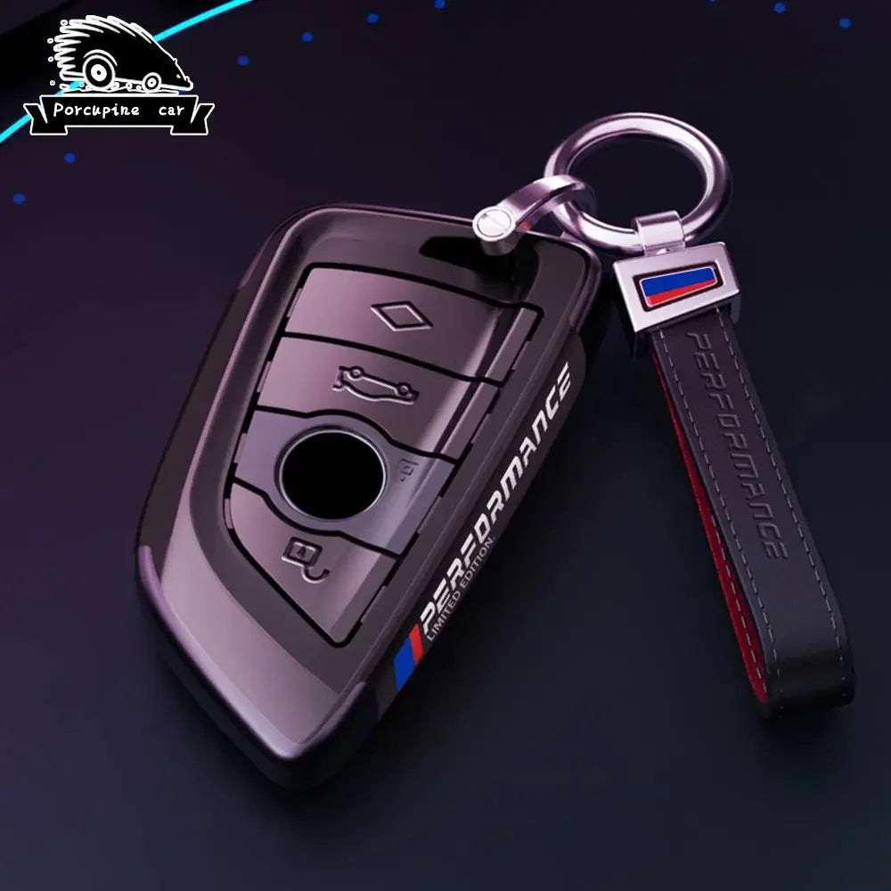 BMW Remote Key Fob Cover for Series 3/5/7, X1-X6: Metallic Hard Shell Protector