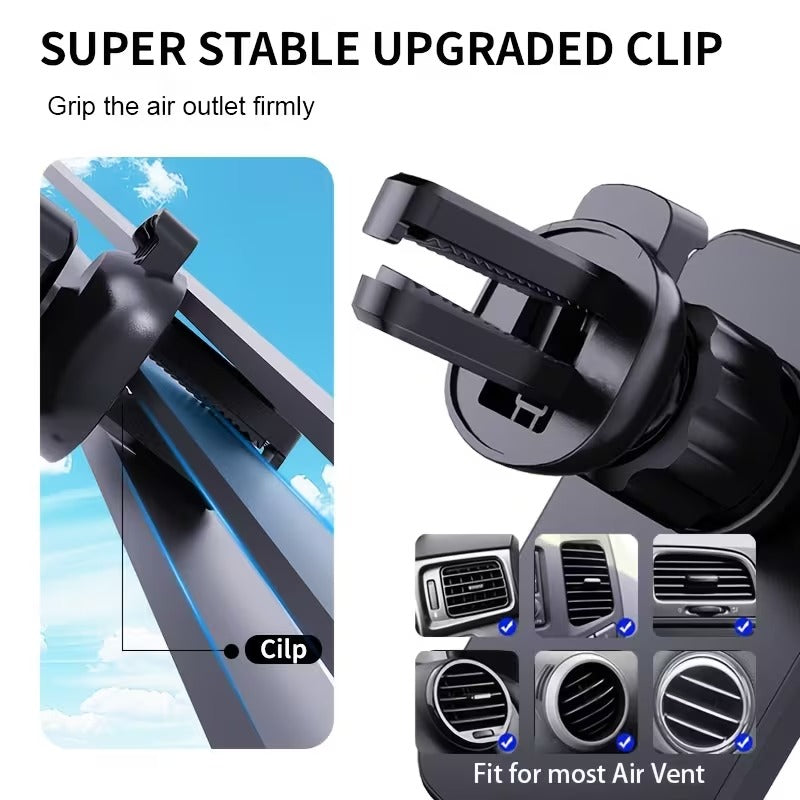 MagSafe Wireless Car Charger for iPhone 12-17 & Samsung S-Series | Ultra-Stable 15W Fast Charge