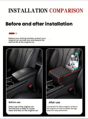 Universal Car Armrest Organizer & Comfort Booster | 4-in-1 Premium Console Pad