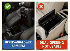 Universal Car Armrest Organizer & Comfort Booster | 4-in-1 Premium Console Pad