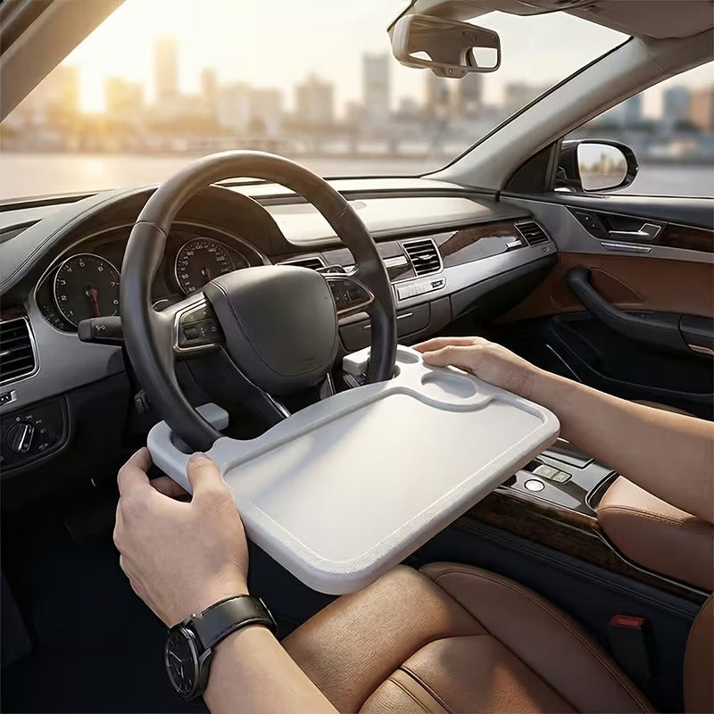 Premium Car Steering Wheel Tray | Portable Workstation & Food Table