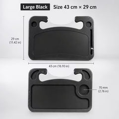 Multipurpose Car Steering Wheel Tray | Double-Sided Portable Workstation & Food Table