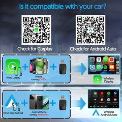 2-in-1 Wireless CarPlay & Android Auto Smart USB Adapter
