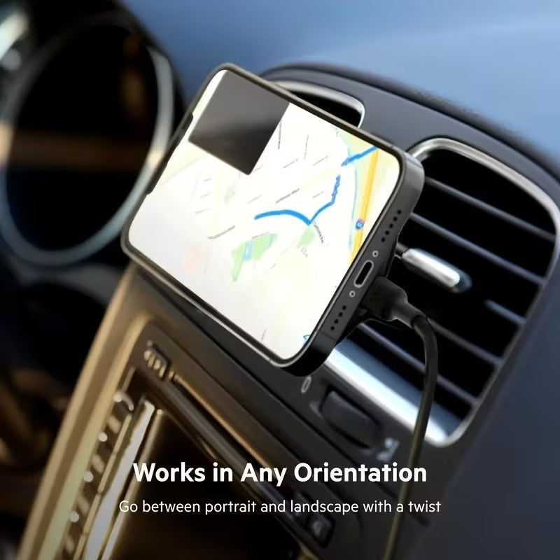 MagSafe Wireless Car Charger for iPhone 12-17 & Samsung S-Series | Ultra-Stable 15W Fast Charge