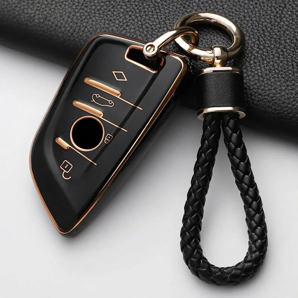 BMW Remote Key Fob Cover for Series 3/5/7, X1-X6: Flexible TPU Protection Case