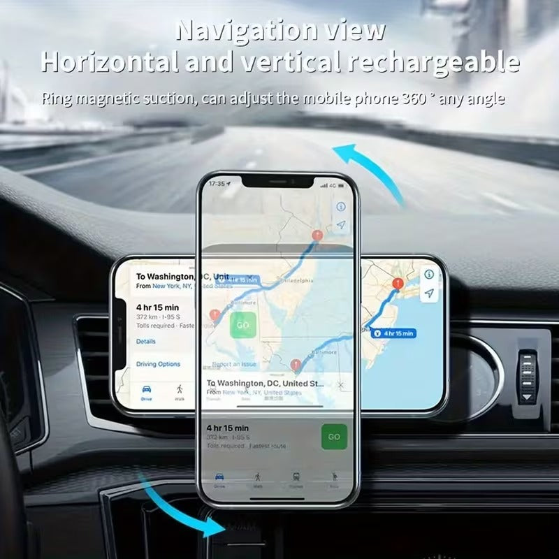 MagSafe Wireless Car Charger for iPhone 12-17 & Samsung S-Series | Ultra-Stable 15W Fast Charge